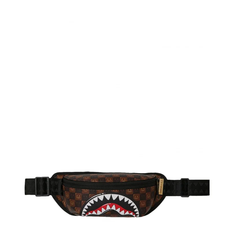 Чанта за кръст SHARKS IN PARIS WTF BUBBLE BROWN CHECK SPRAYGROUND