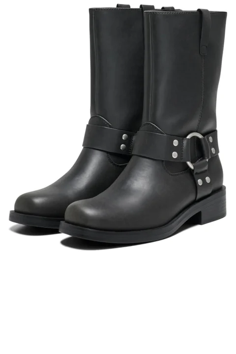 Боти Onlbax-1 Pu Biker Boot 15329812 C-N10 black — снимка 2