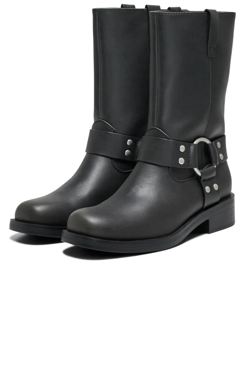 Боти Onlbax-1 Pu Biker Boot 15329812 C-N10 black — снимка 2