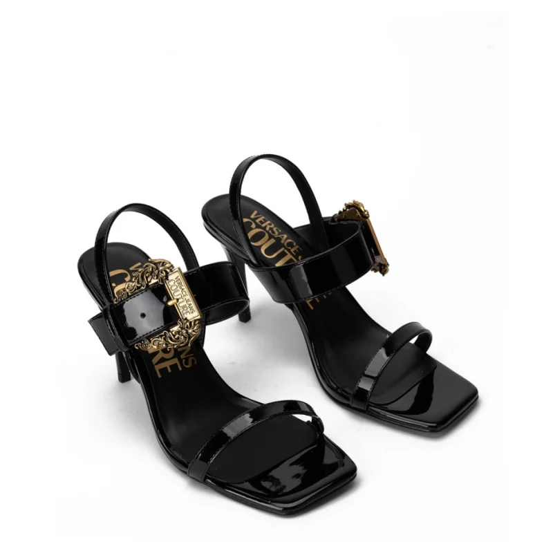 Дамски черни сандали VERSACE JEANS — снимка 5