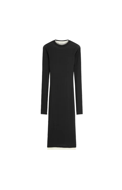 Hug Dress in Black Viscose