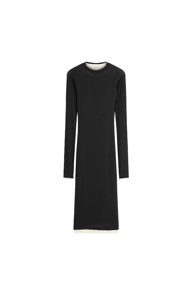 Hug Dress in Black Viscose