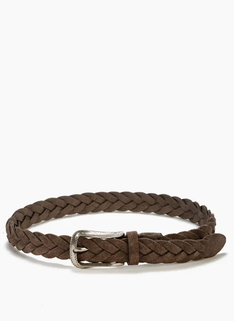 Велурен колан 'Braided' Brunello Cucinelli Kids 65 — снимка 5