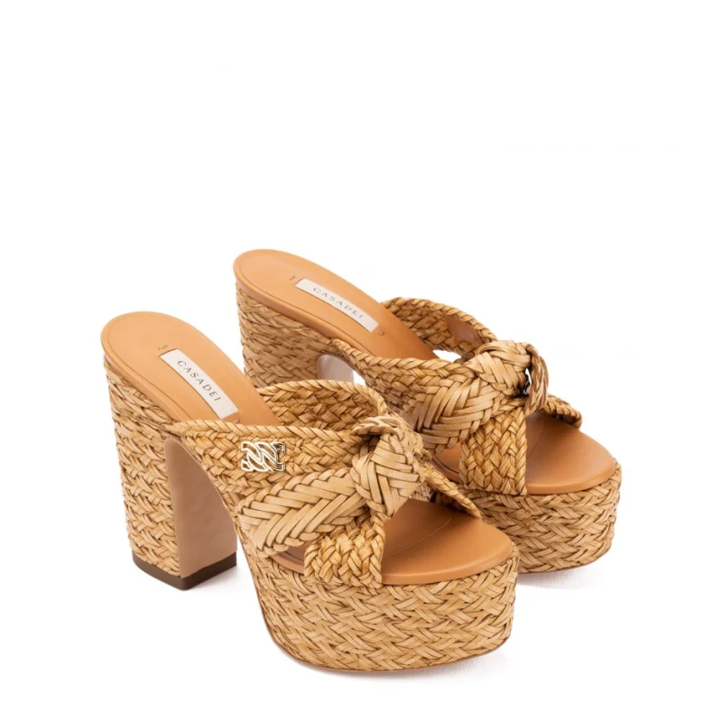 Дамски бежови чехли Formentera Casadei — снимка 5