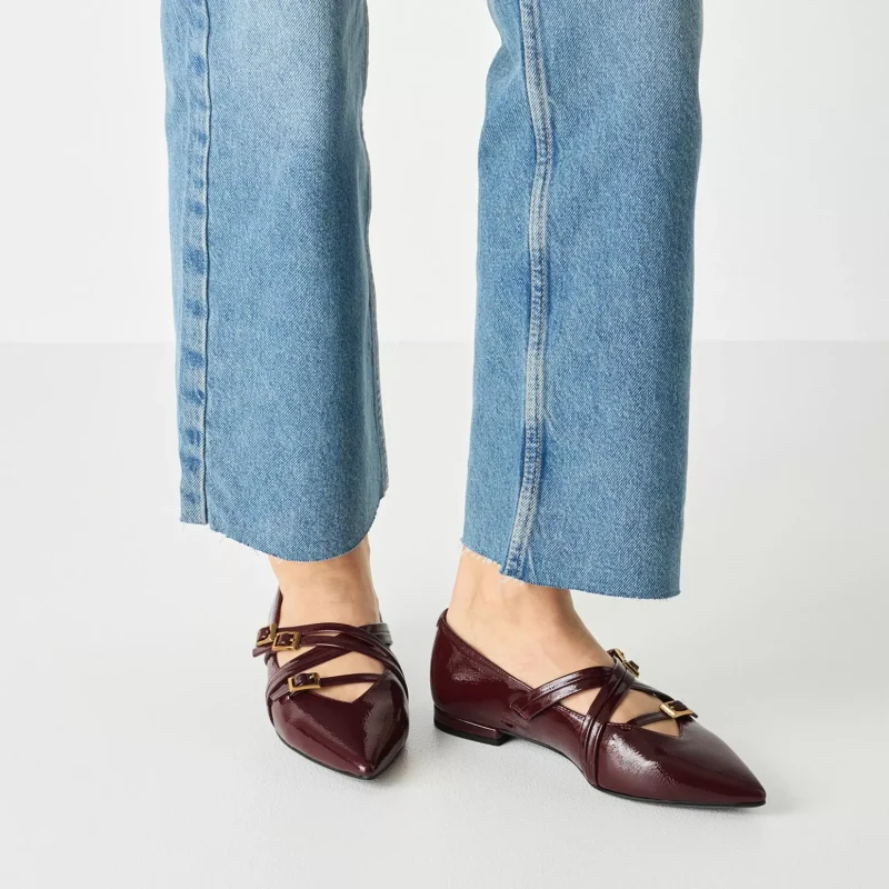 Балерини TAMARIS – 1-22160-45-568 MERLOT PATENT — снимка 7