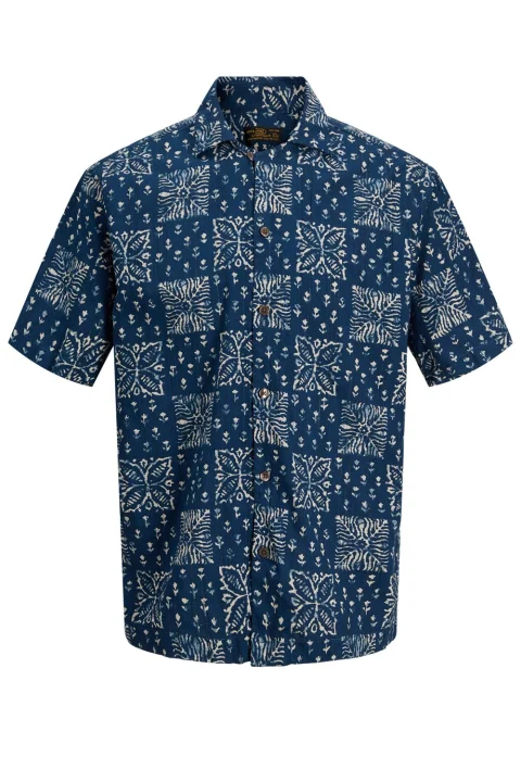 Риза Jprblulyon Print Dobby S/S 12291968 19-3922 TCX sky captain