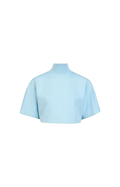 Alaïa Cropped Cotton Jersey T-Shirt