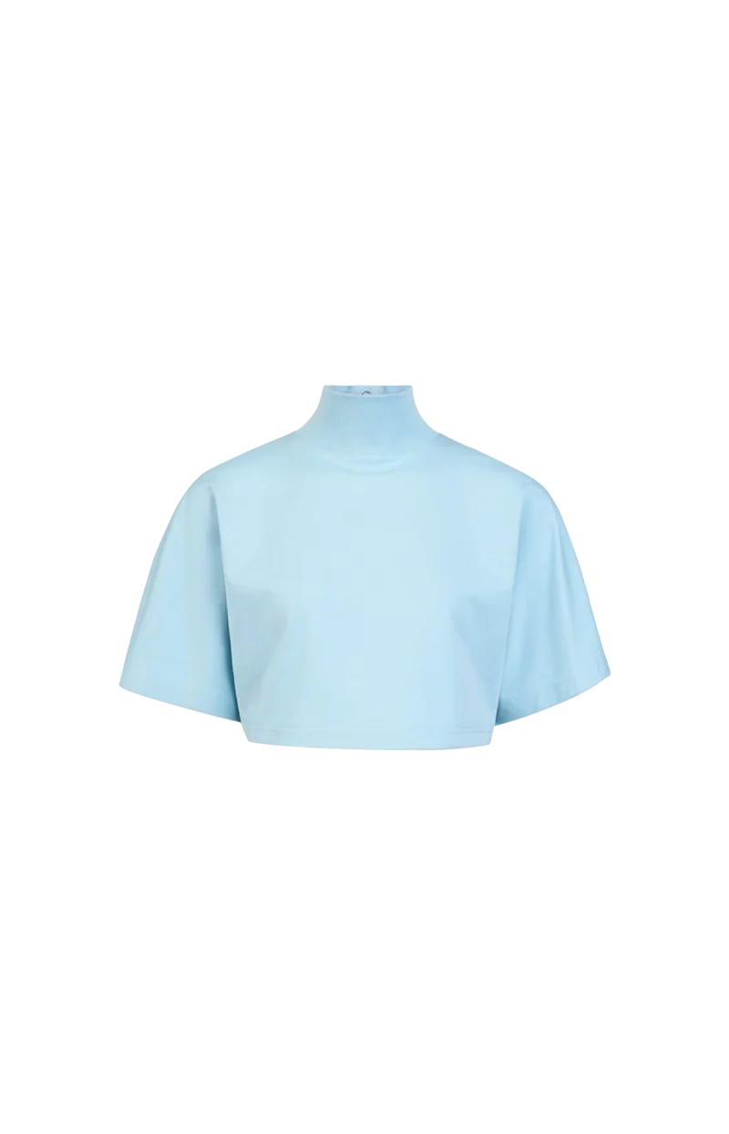 Alaïa Cropped Cotton Jersey T-Shirt