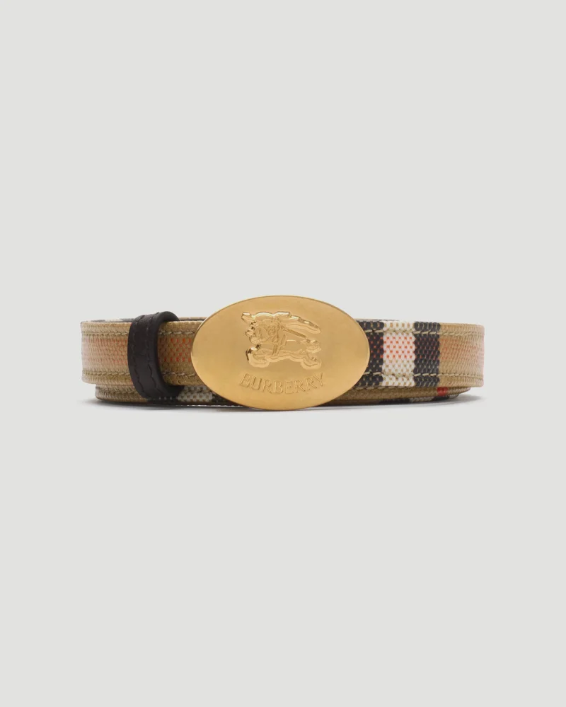 Thin Reversible Check Knight Stamp Belt
