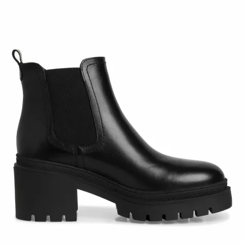 Дамски Боти На Ток TAMARIS – 1-25459-41-003 BLACK LEATHER — снимка 2