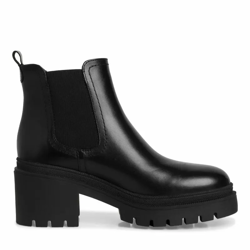 Дамски Боти На Ток TAMARIS – 1-25459-41-003 BLACK LEATHER — снимка 2