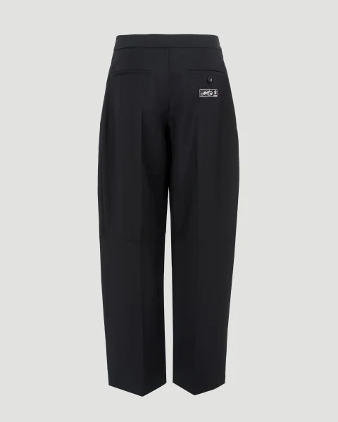 Wool Mohair Tailored Pants in Black — снимка 4