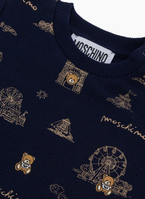 Боди с цялостен принт Moschino Kids — снимка 3