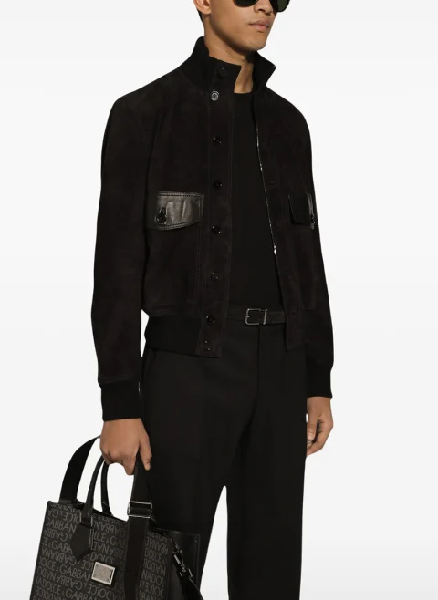 Бомбър яке от велур Dolce&Gabbana