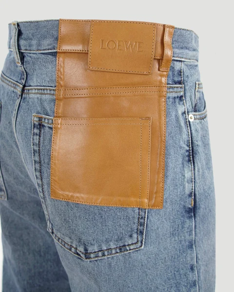 Straight Leg Jeans in Denim — снимка 2