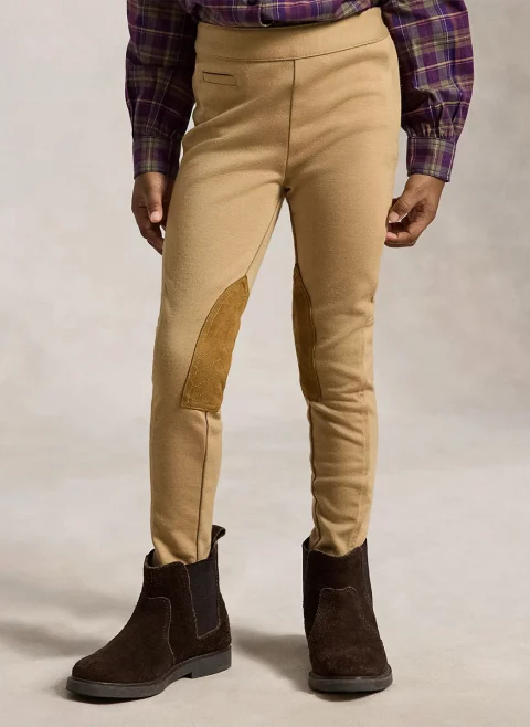 Клин с детайли от велур Ralph Lauren Kids 2-7