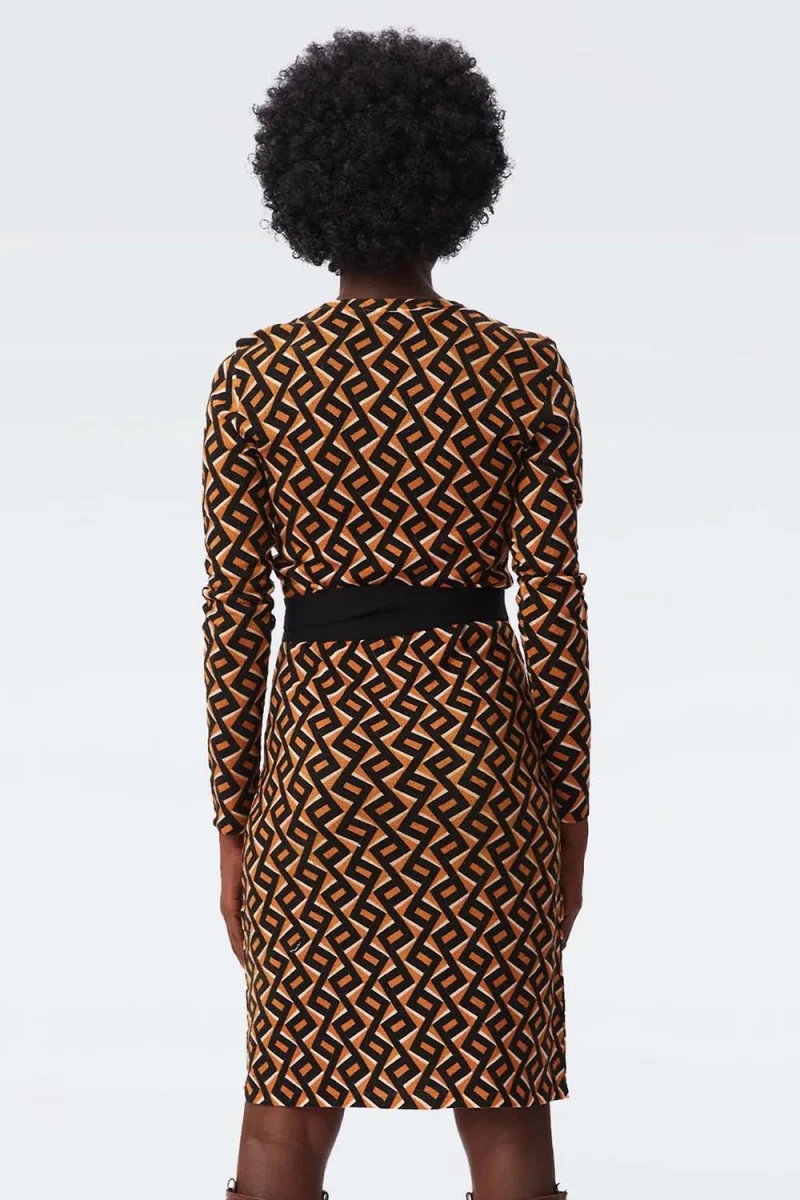 Рокли Luella Dress DVFDR3Q012ZZDCL B2405 zig zag small camel — снимка 2