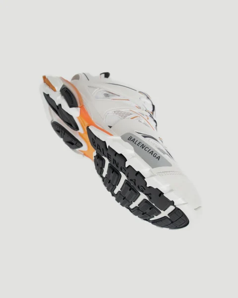 Track Sneaker in White and Orange — снимка 4