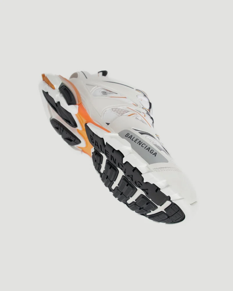 Track Sneaker in White and Orange — снимка 4