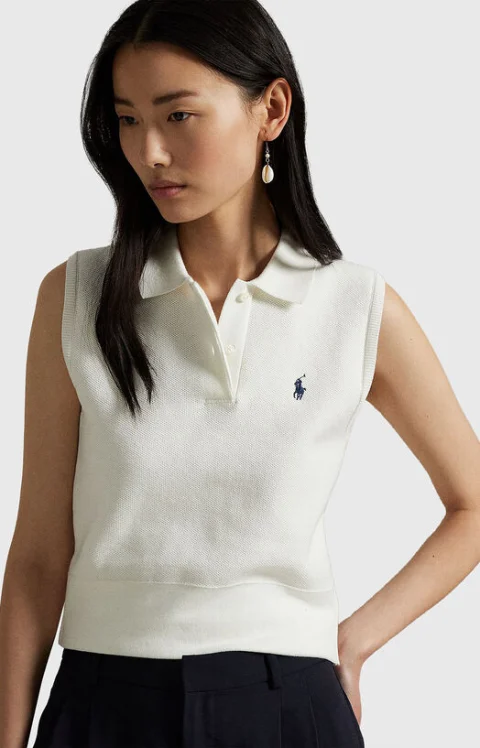 Плетен пуловер без ръкави — снимка 4