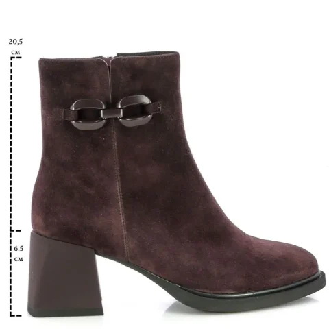 Дамски Боти На Ток CARLO FABIANI – 26366001 BROWN SUEDE — снимка 6