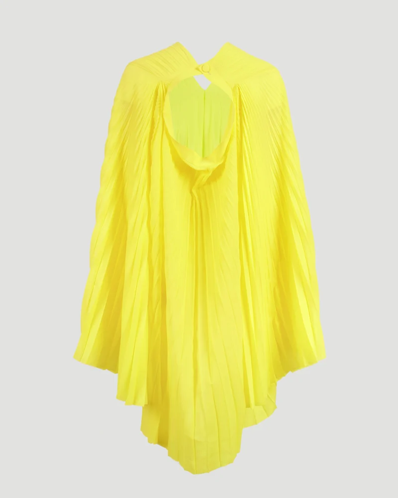 Pleated Dress in Yellow — снимка 3