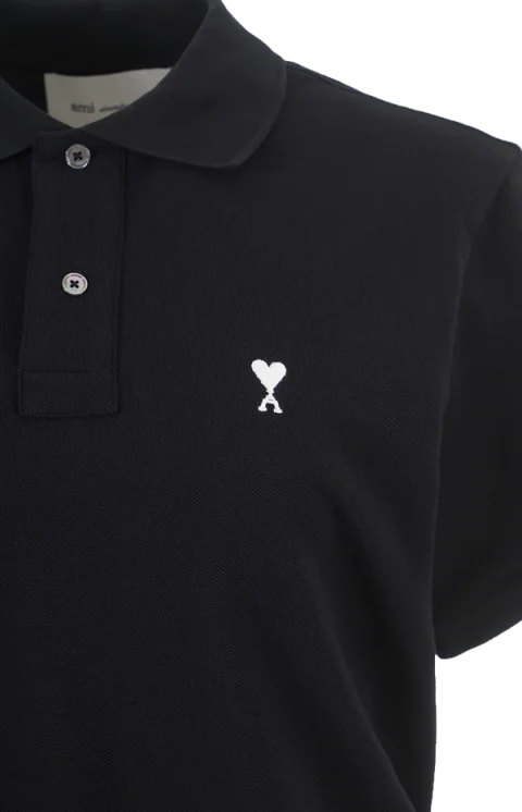 Ami de Coeur Polo Shirt in Black — снимка 2