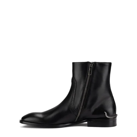 Мъжки черни кожени боти Roberto Cavalli — снимка 12