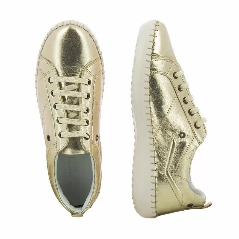 Дамски Ежедневни VENEZIA – 030-165-1518 LEATHER METALIC GOLD — снимка 5
