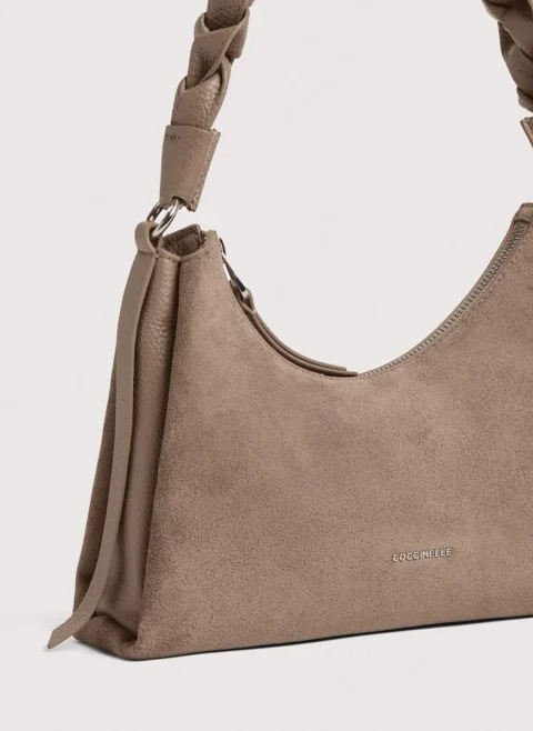 Велурена чанта Coccinelle Boheme Small — снимка 7