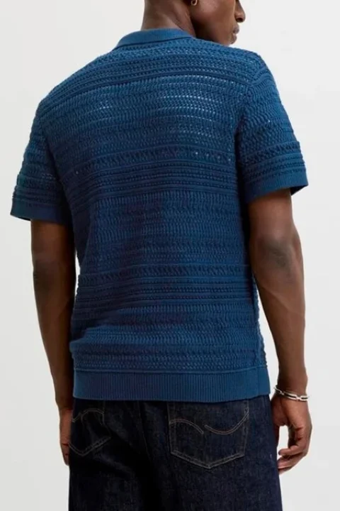 Polo Jprbluhamilton Button Through Ss 12294991 19-4111 TCX pageant blue — снимка 2