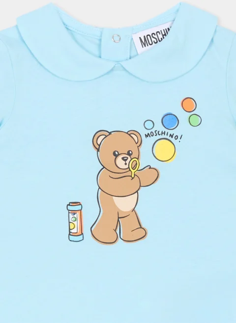 Боди с `Teddy` принт Moschino Kids — снимка 2