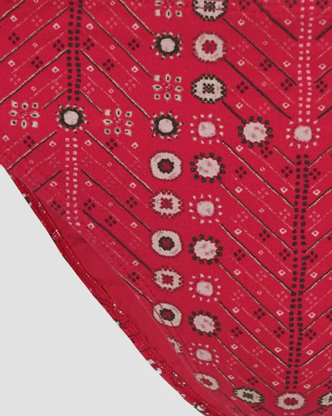 Printed Bikini Bottoms in Red — снимка 3