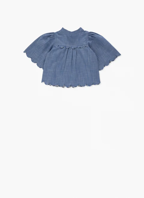 Блуза 'Denim Bluе' Zimmermann Kids — снимка 3