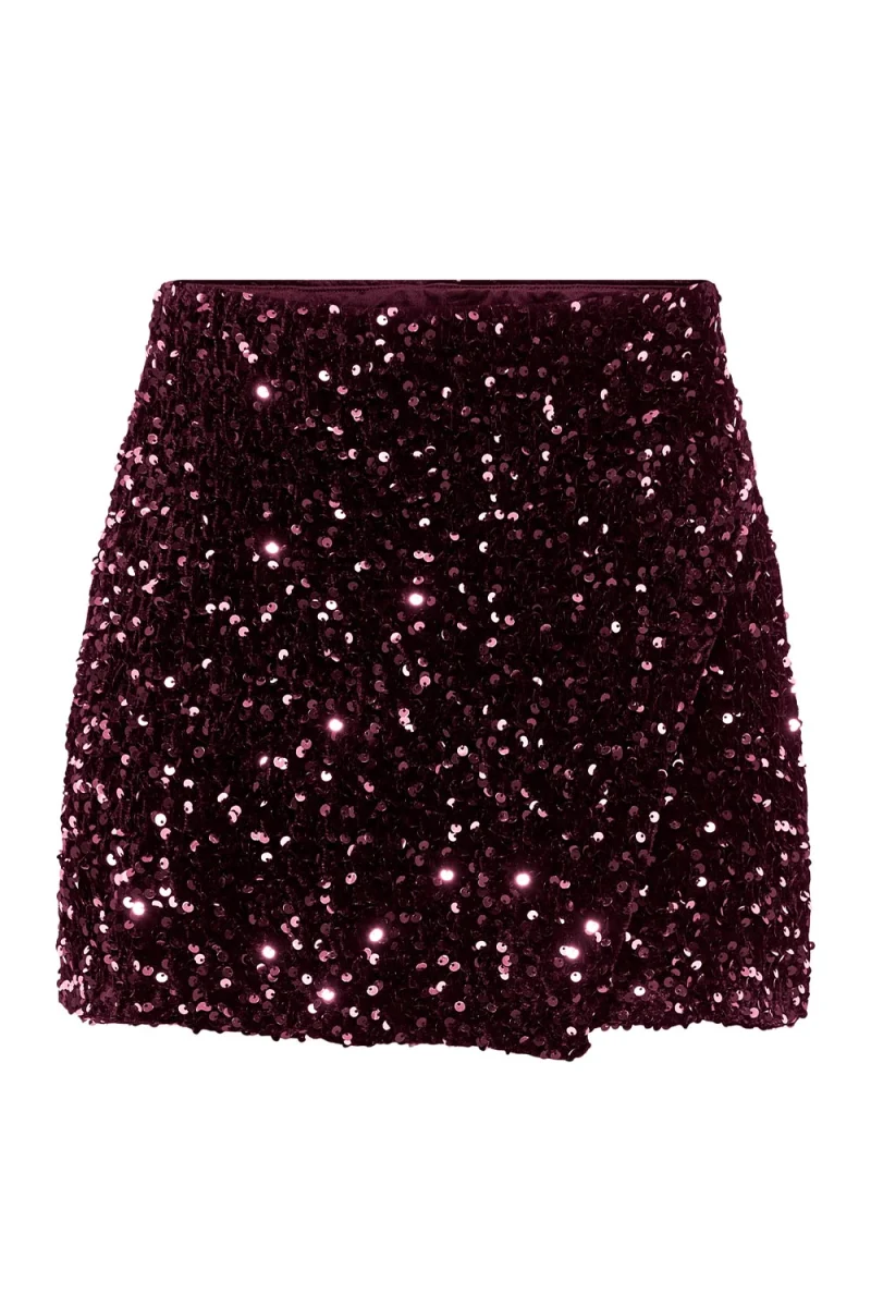 Пола Onlanika Hw Sequins Skort 15358316 19-2118 TCX winetasting