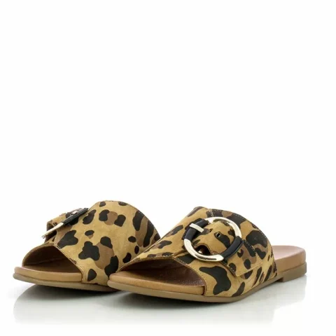 Дамски Равни Чехли CARLO FABIANI – 030-02-2672 LEOPARD/BLACK — снимка 3