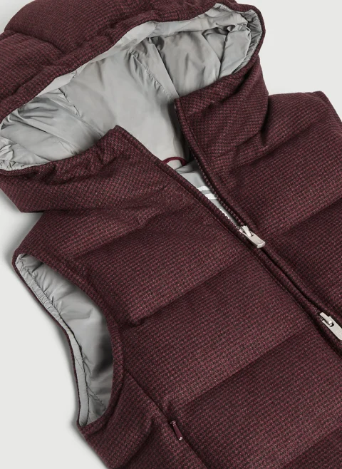 Елек с кашмир 'Houndstooth' Brunello Cucinelli Kids 12 — снимка 3