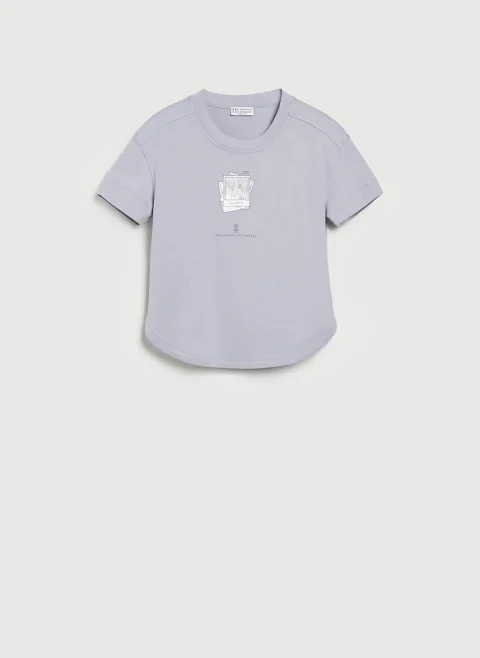 Тишърт с принт 'Travel and discovery' Brunello Cucinelli Kids 8-10