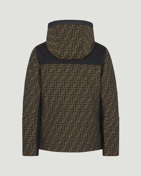 Ski Jacket in Brown FF Canvas — снимка 2