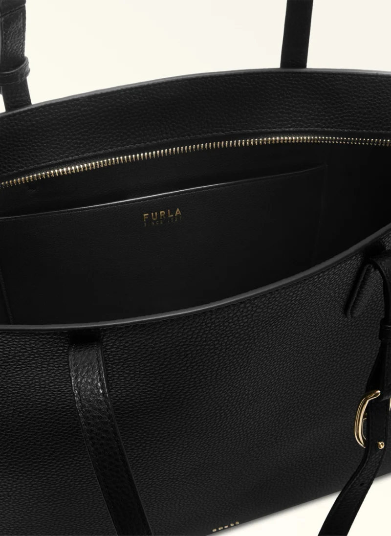 Кожена 'Tote' чанта Furla Ava Nero Nero L — снимка 4