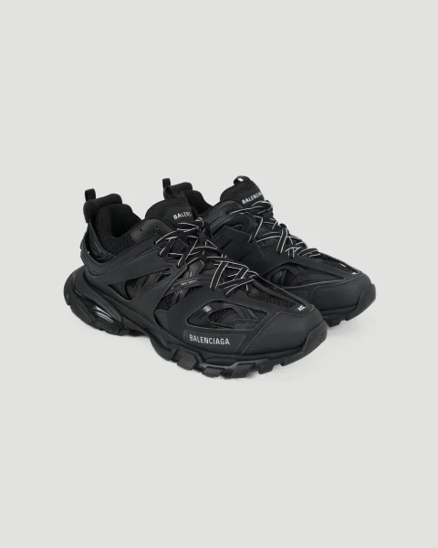 Track Sneaker in Black Mesh and Nylon — снимка 2