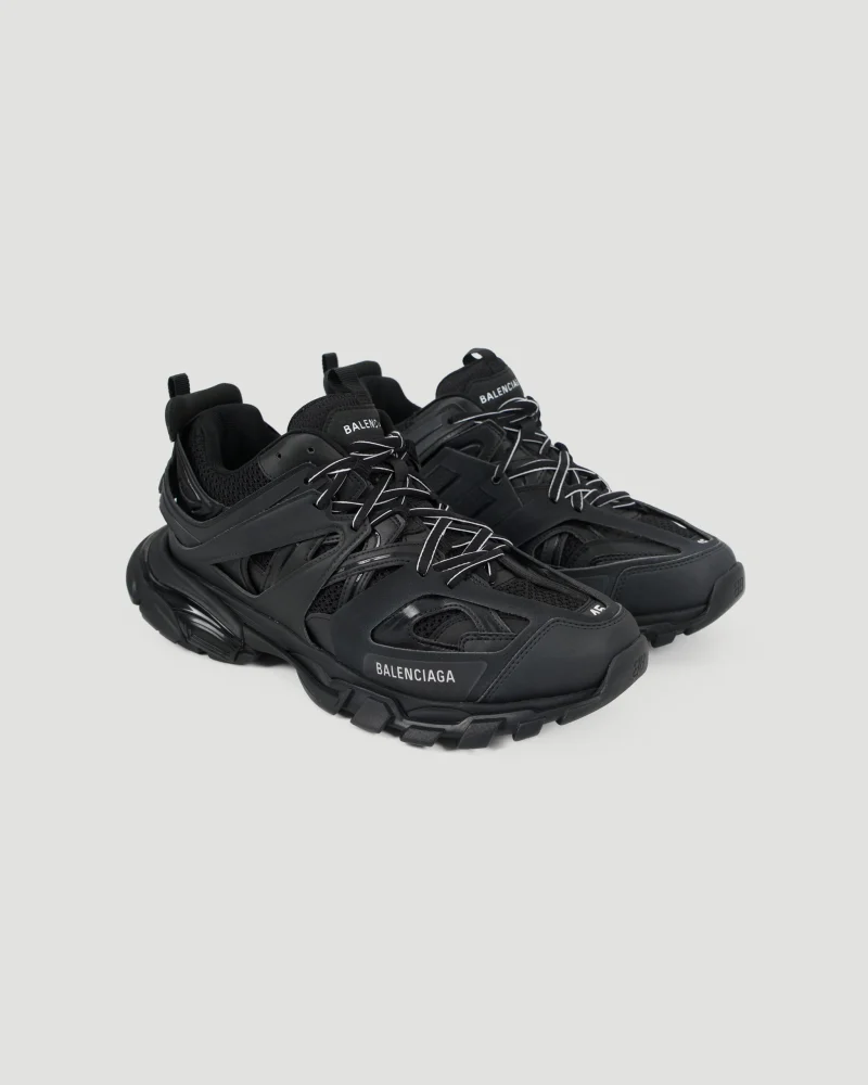 Track Sneaker in Black Mesh and Nylon — снимка 2