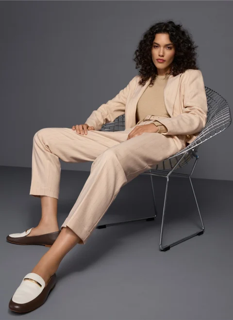 Втален пуловер с лурекс Marc Cain Collections — снимка 6