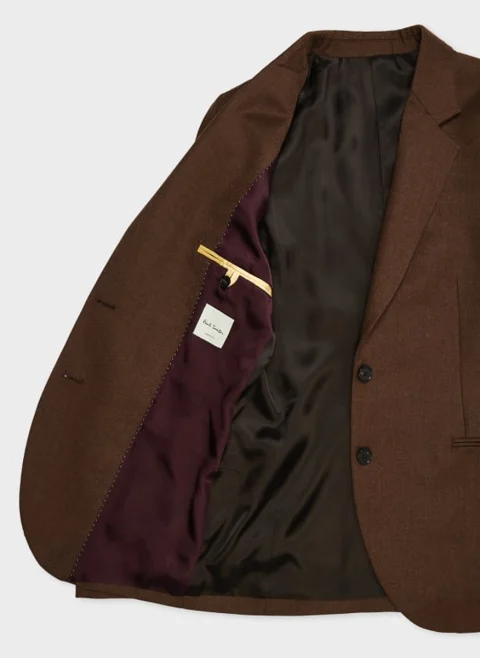 Едноредно сако от вълна Paul Smith — снимка 5