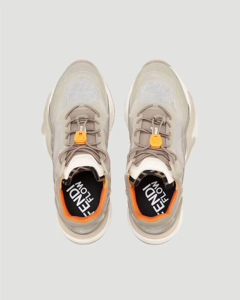 Fendi Flow Sneakers in Beige — снимка 3