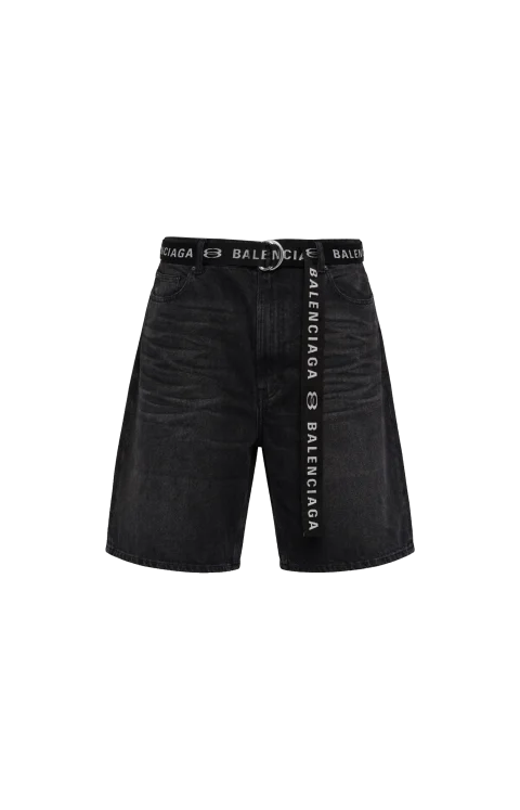 Black Shorts with Belt