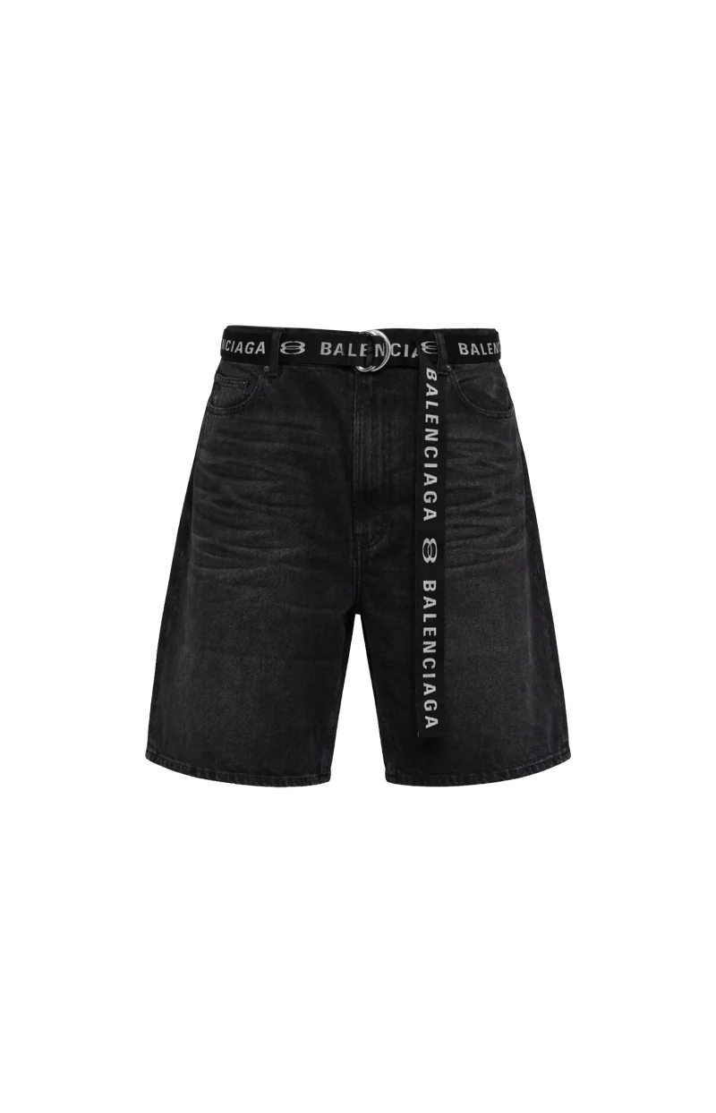 Black Shorts with Belt
