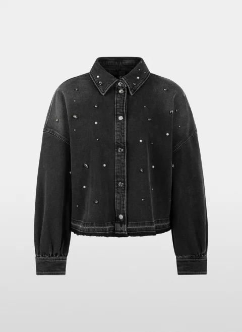 Риза от деним със 'sparkling' детайли Marc Cain Sports — снимка 5