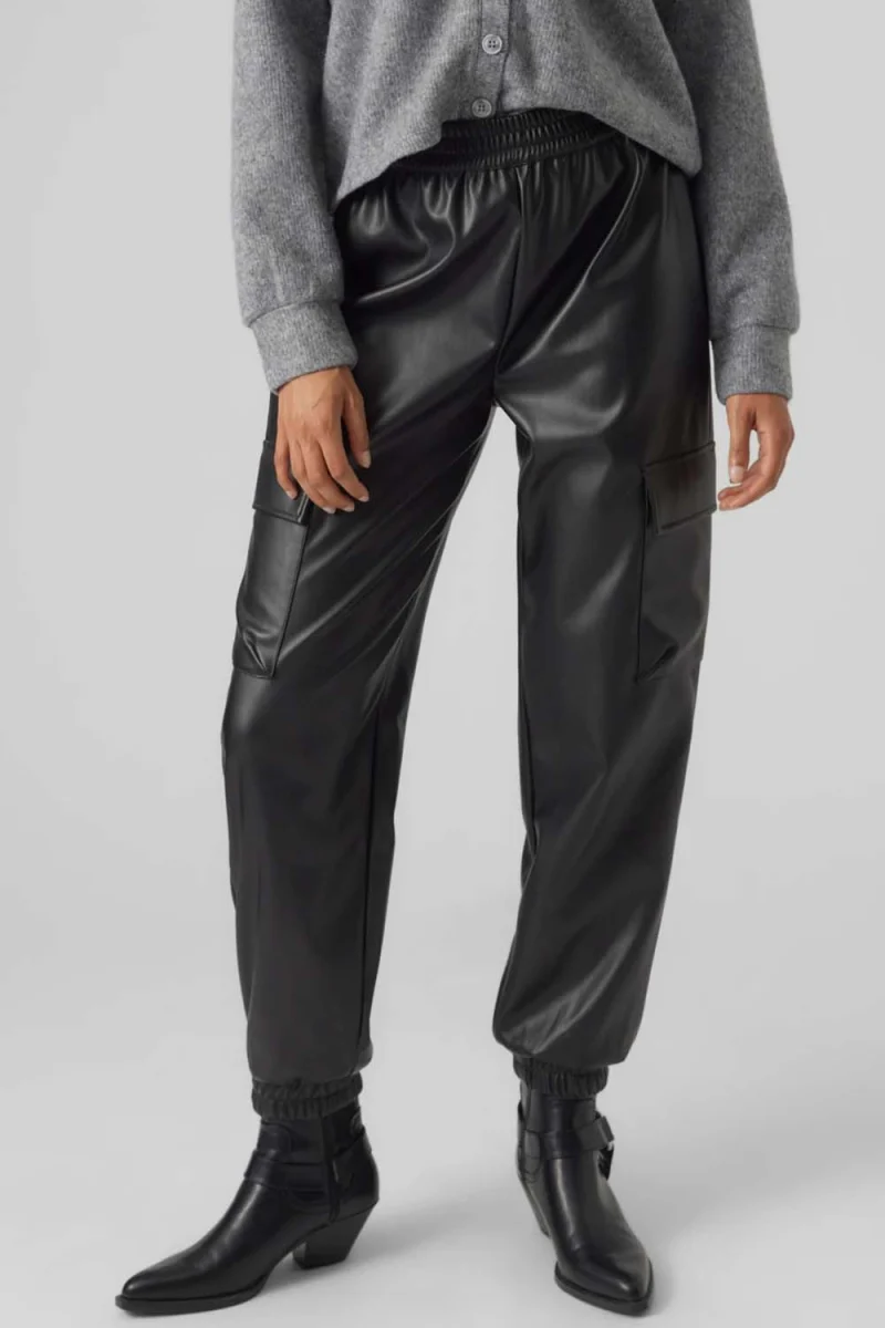 Панталон Vmsof Hw Cargo Pants Wvn 10299437 C-N10 black — снимка 2