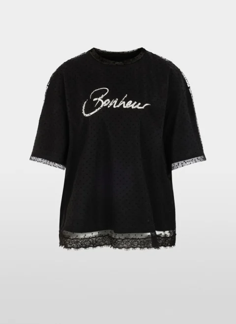 Тишърт с тюл 'Polka dot' Marc Cain Sports — снимка 6